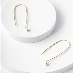 Sterling Silver Lulus Threader Earrings in Gold